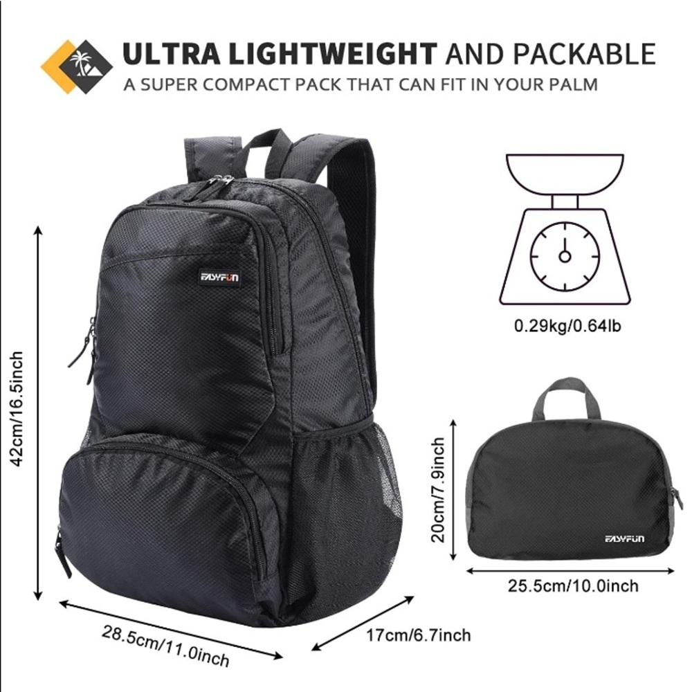 NWT Packable Lightweight Backpack for Travel NWT - image 1